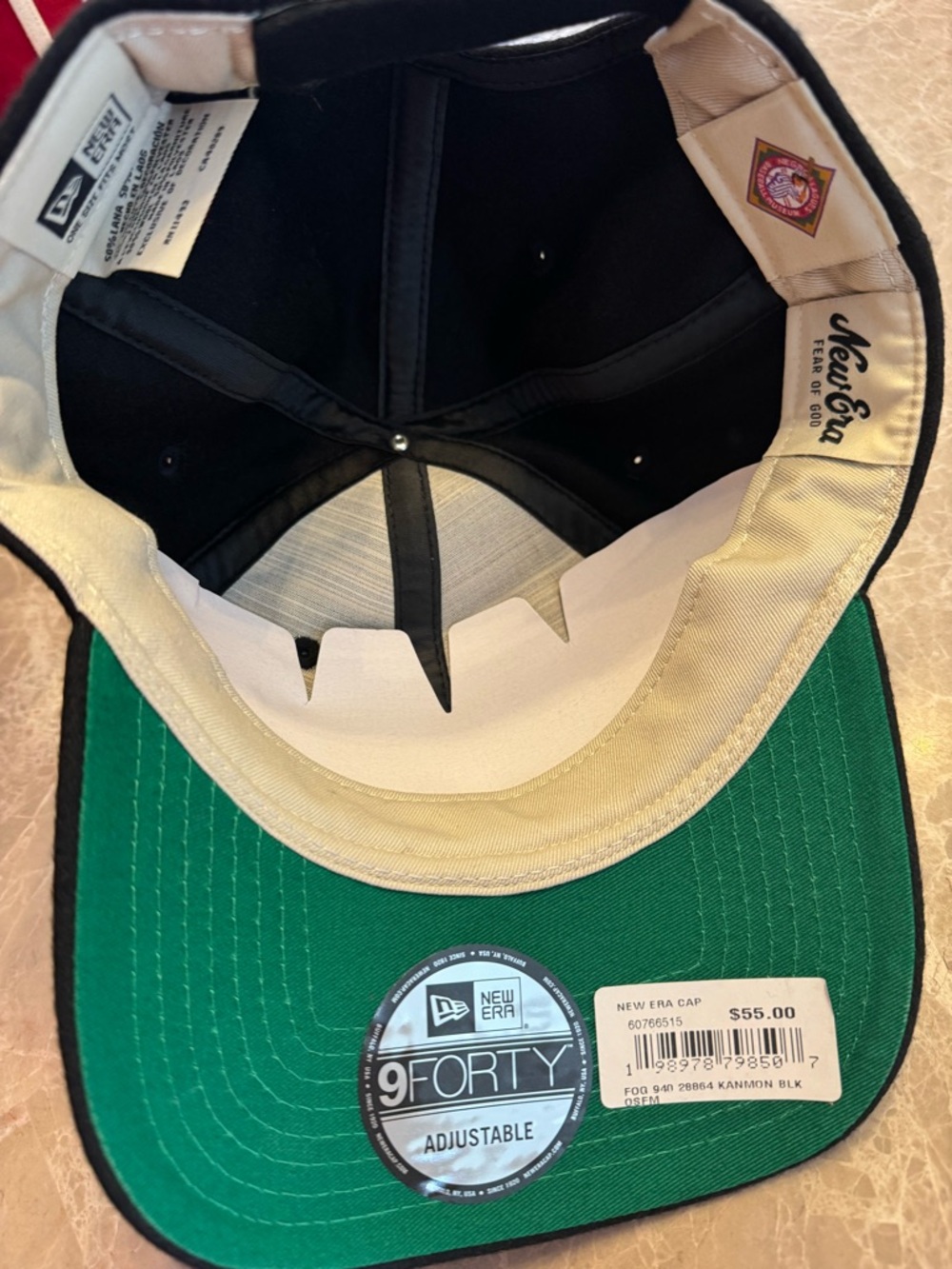Kansas City Monarchs New Era x Fear of God 9FORTY Adjustable Hat - Black - Picture 6 of 9